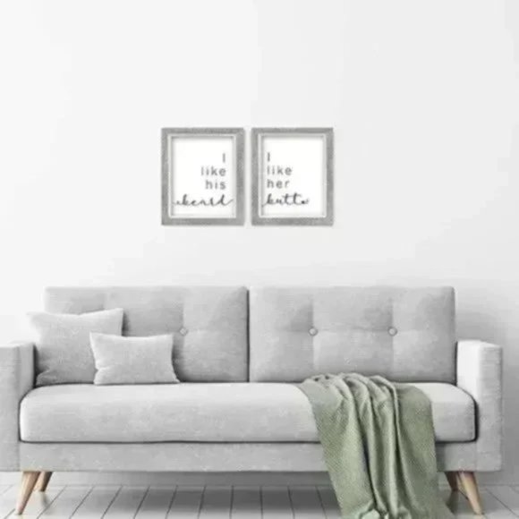 2 Unframed Butt Beard Wall Sign 11x17 Wall Art - Picture 3 of 6